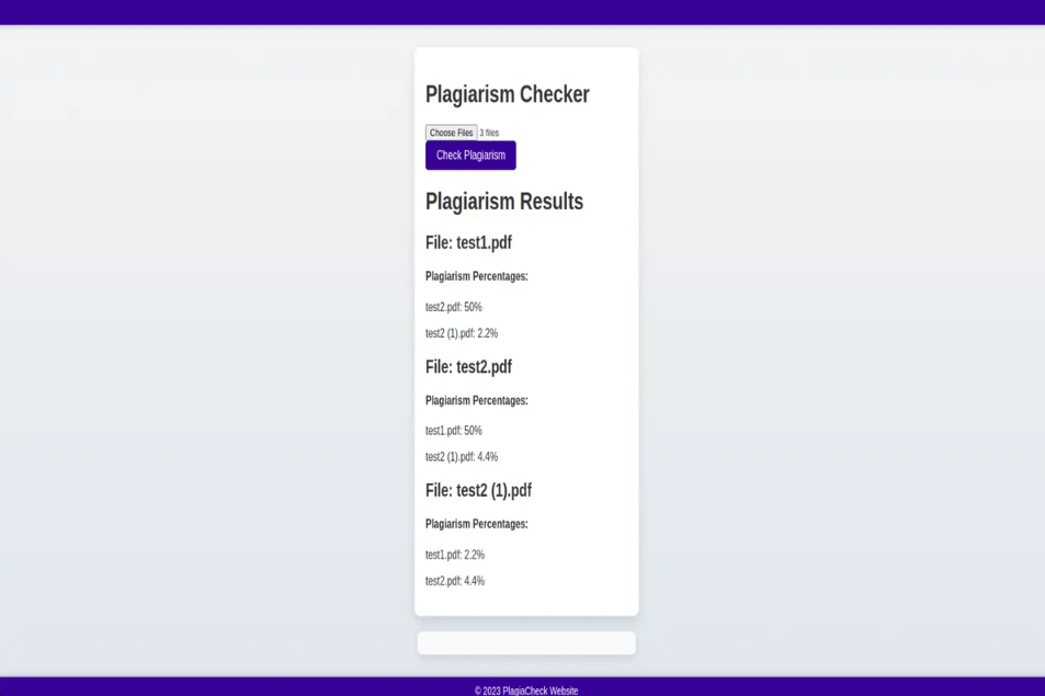 Online Assignment Plagiarism Checker